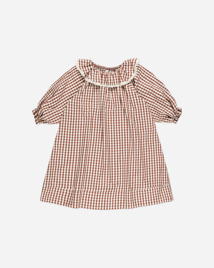 Girl's Nightgown | Brick Gingham | Rylee & Cru