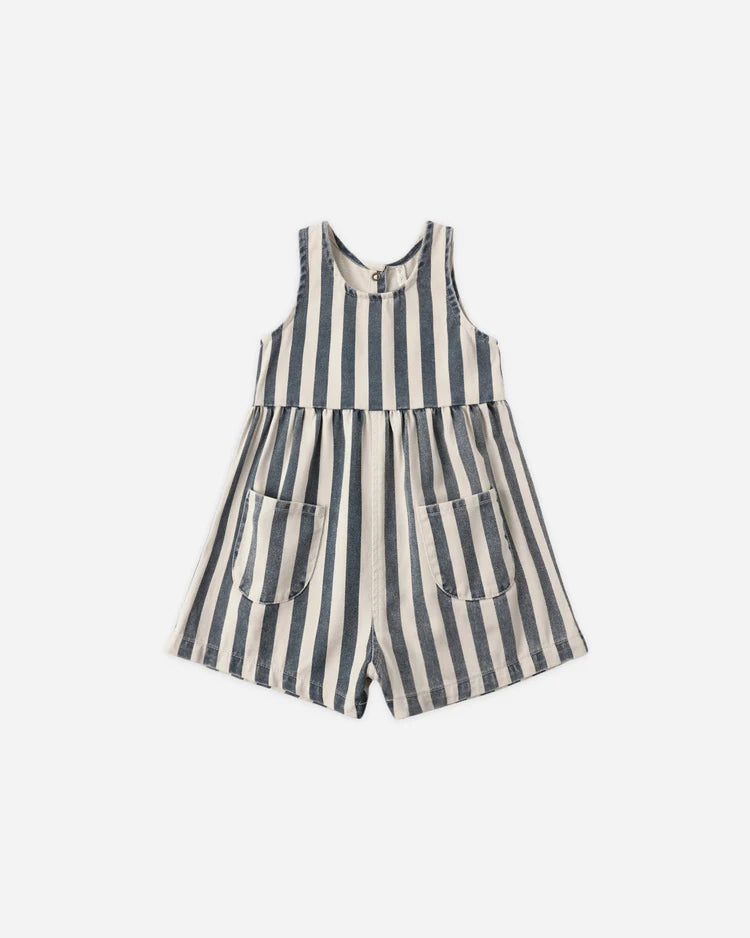 Dani Romper | Navy Stripe | Rylee & Cru