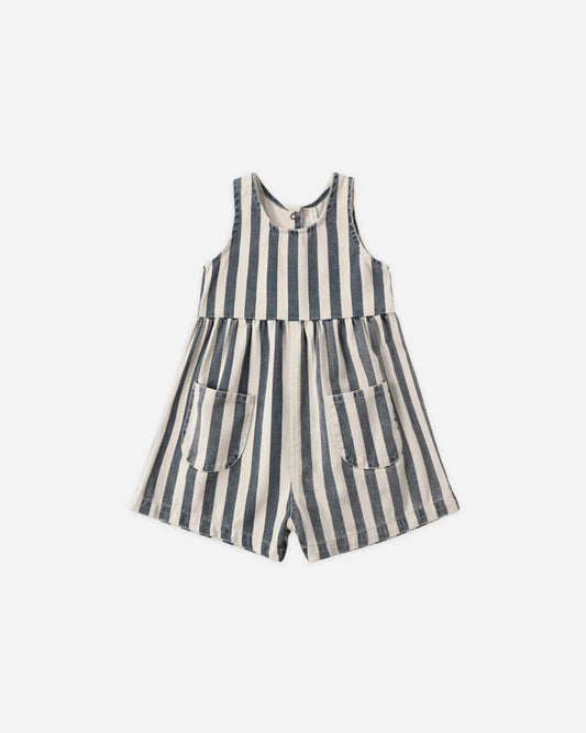 Dani Romper | Navy Stripe | Rylee & Cru