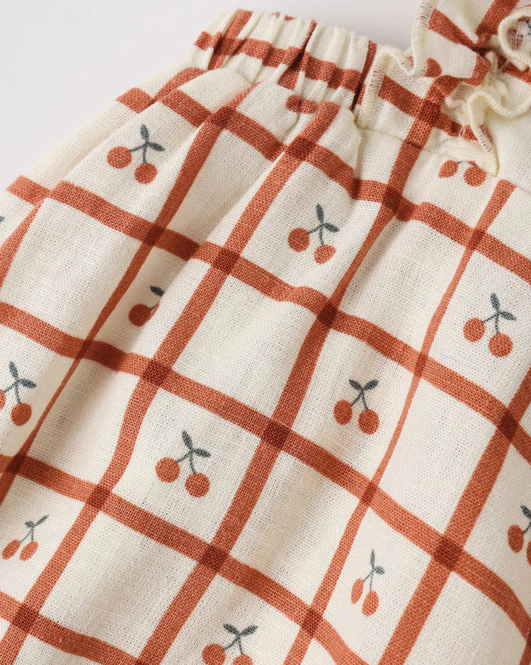 Chiara Romper | Cherry Check | Rylee & Cru