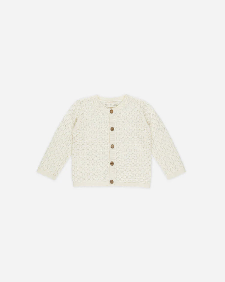 Baby Crochet Cardigan | Ivory | Rylee & Cru