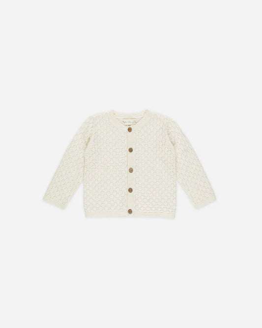 Baby Crochet Cardigan | Ivory | Rylee & Cru