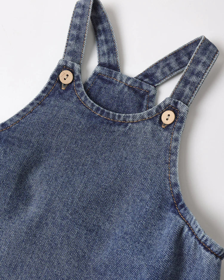 Lou Romper | Navy Denim | Rylee & Cru