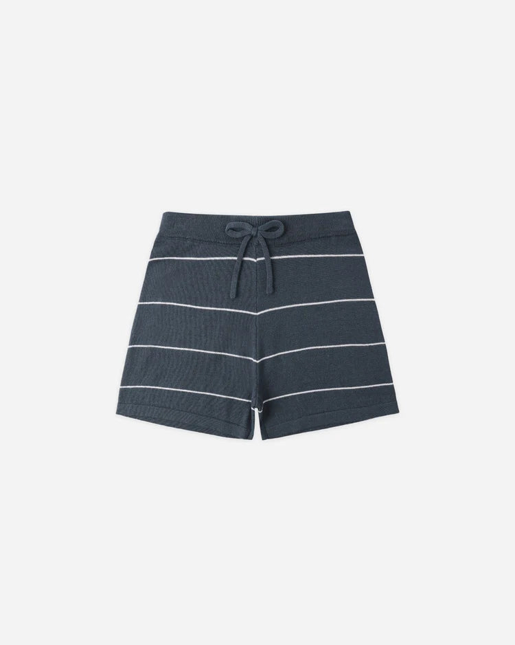 Chandler Knit Short | Navy Stripe | Rylee & Cru