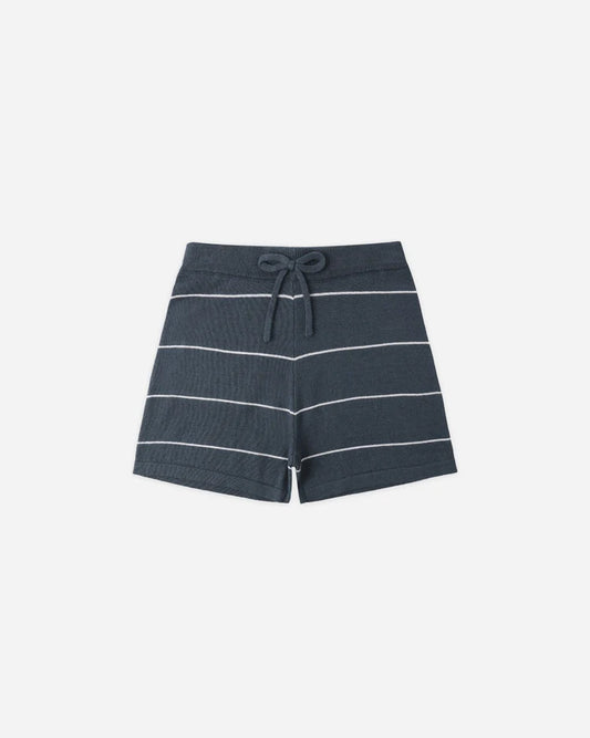 Chandler Knit Short | Navy Stripe | Rylee & Cru
