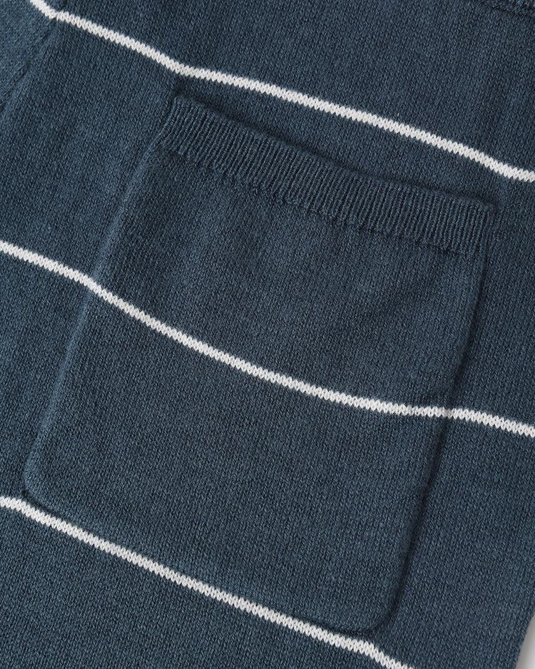 Chandler Knit Short | Navy Stripe | Rylee & Cru
