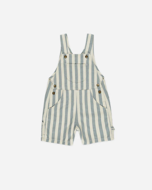 Denim Shortalls | Ocean Stripe | Rylee & Cru