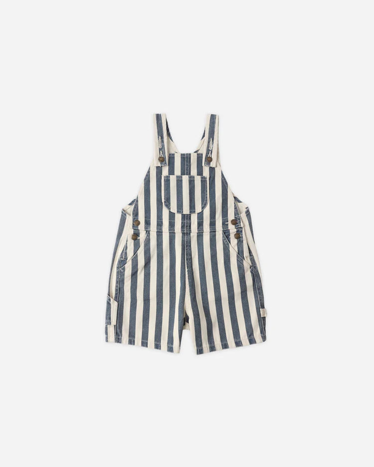 Denim Shortall | Navy Stripe | Rylee & Cru