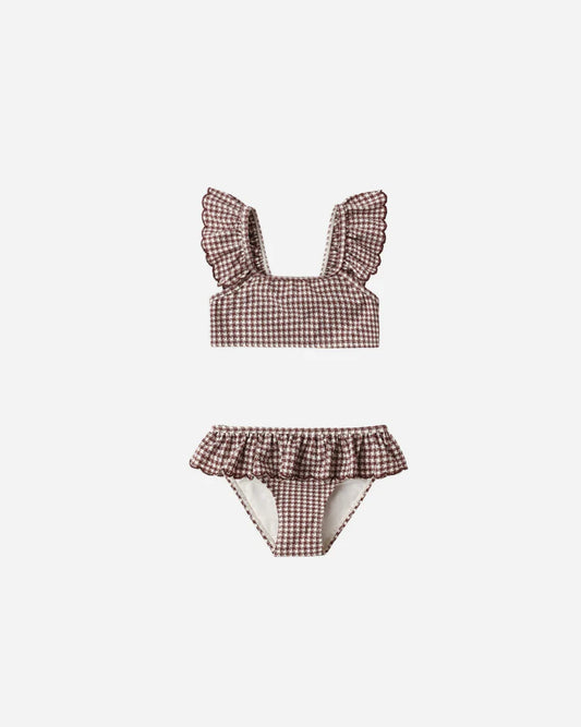Santorini Bikini | Chocolate Houndstooth | Rylee & Cru