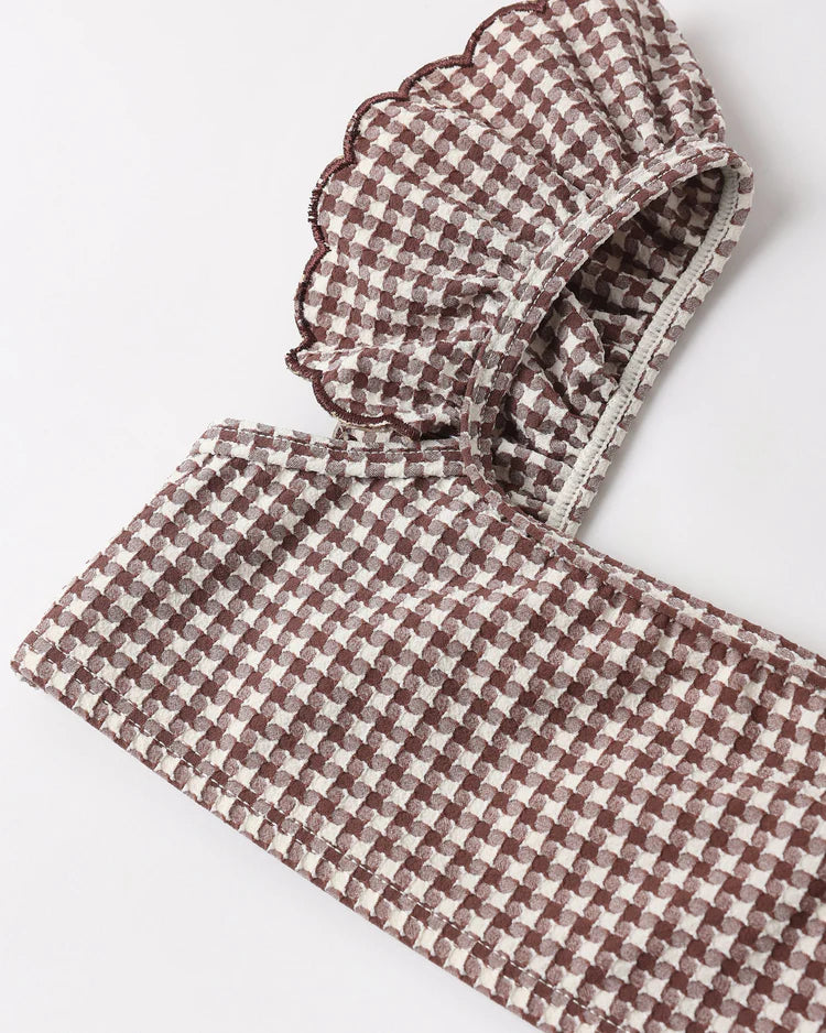 Santorini Bikini | Chocolate Houndstooth | Rylee & Cru