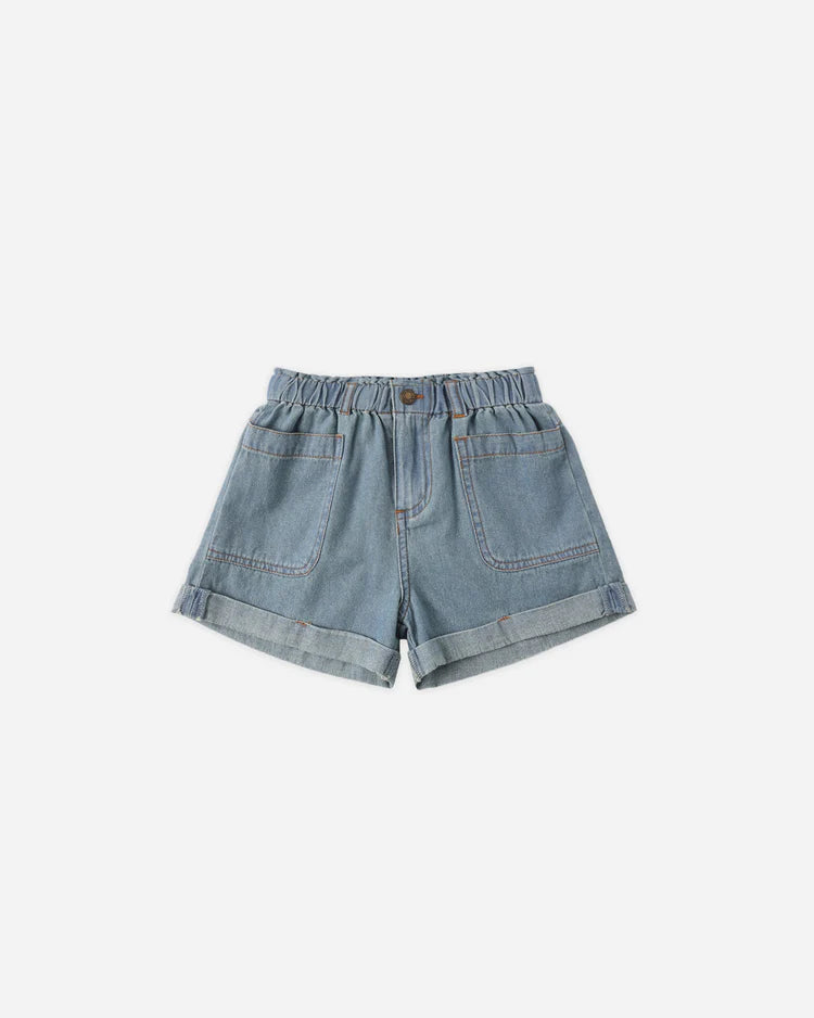 Alba Short Denim | Washed Blue | Rylee & Cru