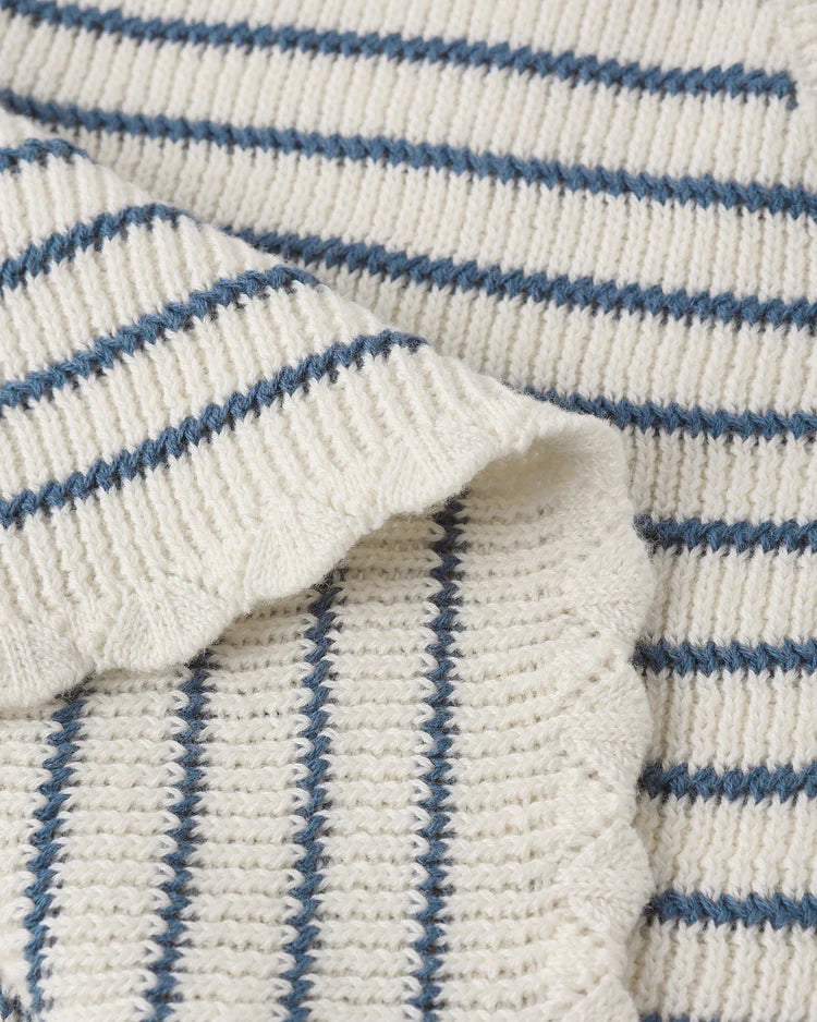 Knit Vest Set | Marine Stripe | Rylee & Cru