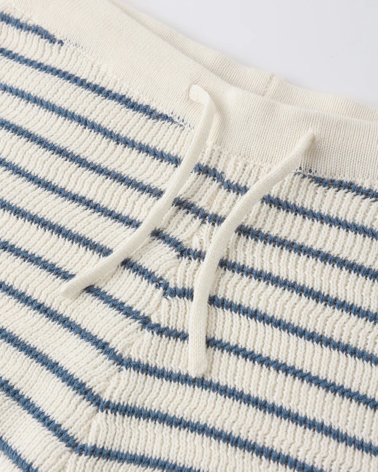 Knit Vest Set | Marine Stripe | Rylee & Cru