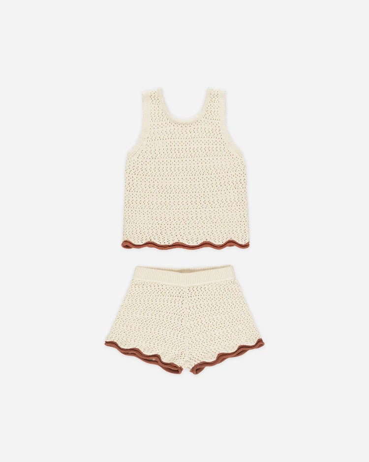 Crochet Tank Set | Natural | Rylee & Cru