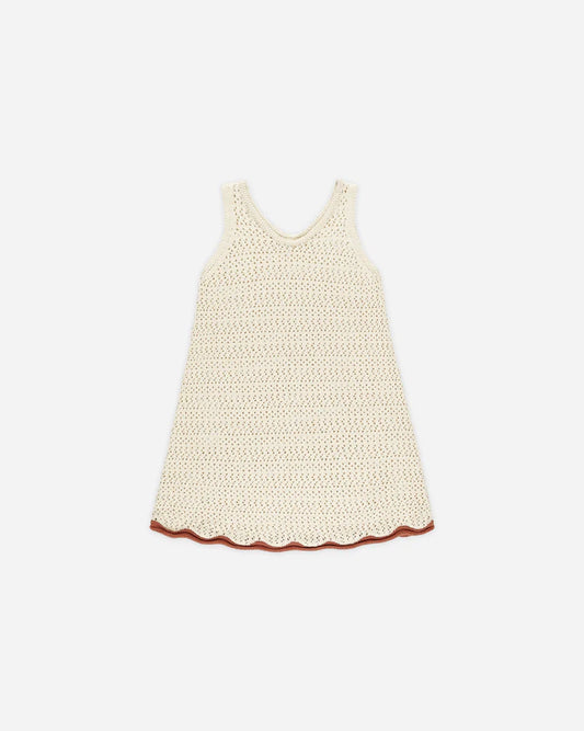 Crochet Tank Mini Dress | Natural | Rylee & Cru