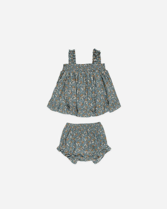 Lala Set | Blue Floral | Rylee & Cru