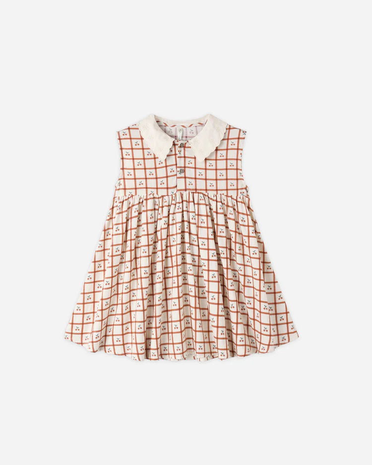 Collared Babydoll Dress | Cherry Check | Rylee & Cru