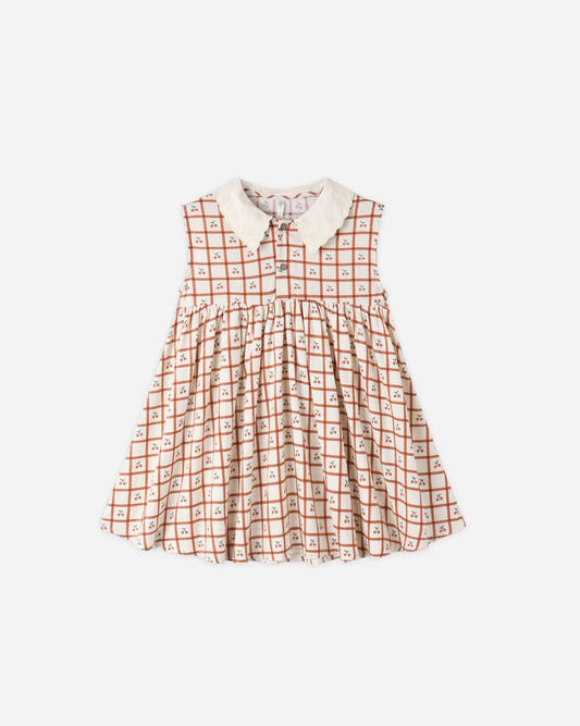 Collared Babydoll Dress | Cherry Check | Rylee & Cru