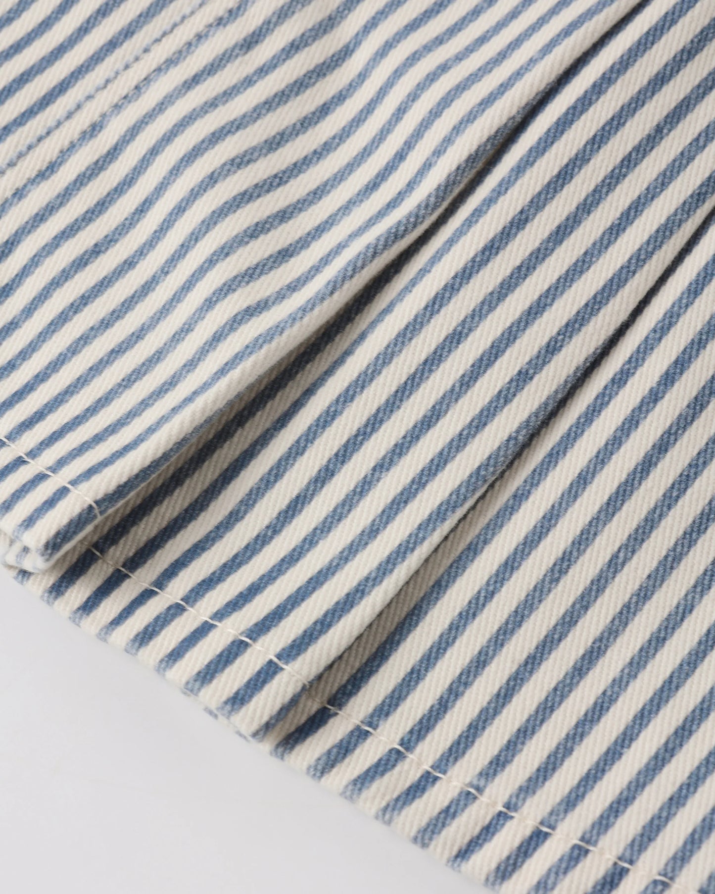 Pleated Denim Skirt | Railroad Stripe | Rylee & Cru