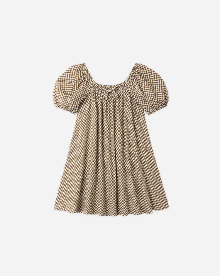 Sabrina Mini Dress | Ocre Check | Rylee & Cru