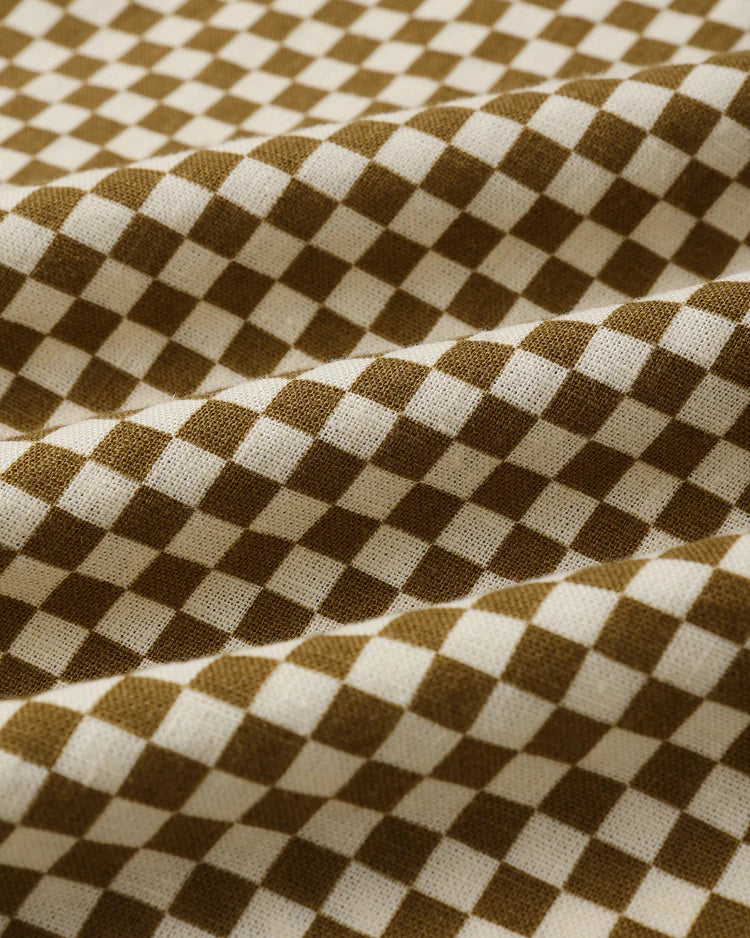 Sabrina Mini Dress | Ocre Check | Rylee & Cru