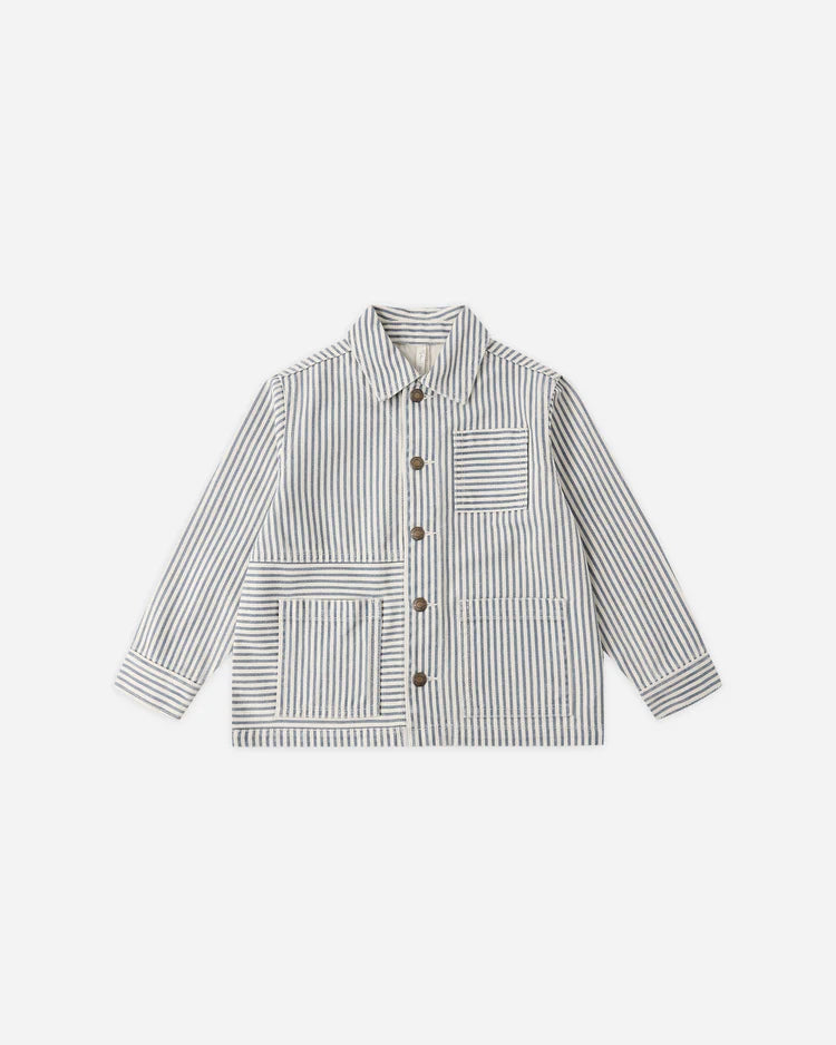 Denim Jacket | Railroad Stripe | Rylee & Cru