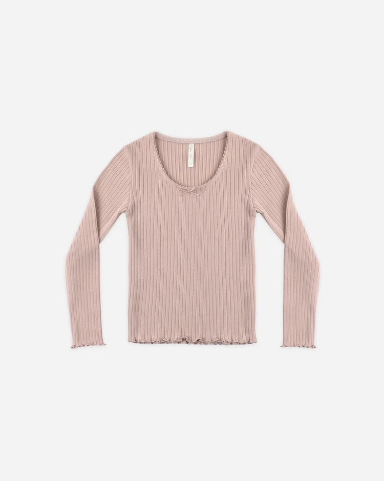 Ribbed Long Sleeve | Rosewood | Rylee & Cru