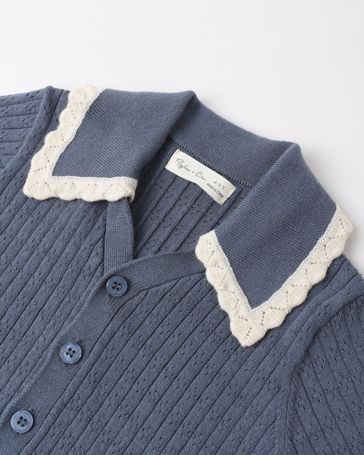 Sloane Knit Top | Marine | Rylee & Cru