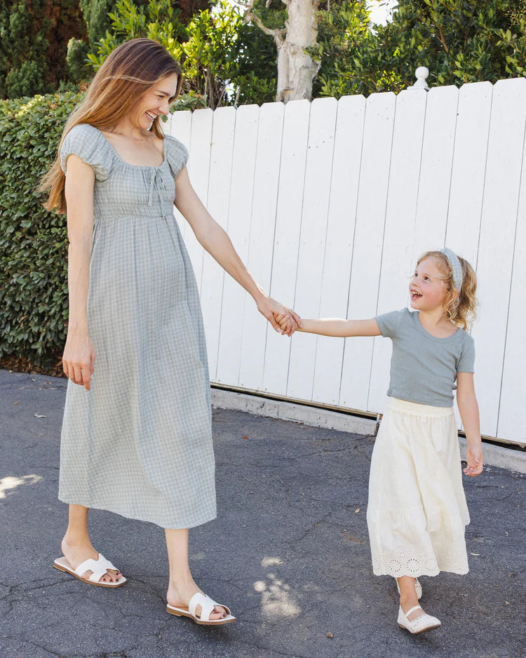 Women's Joya Dress | Green Gingham | Rylee & Cru