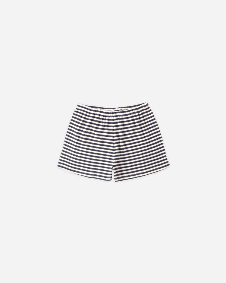 Pointelle Tee & Short Set | Navy Stripe | Rylee & Cru