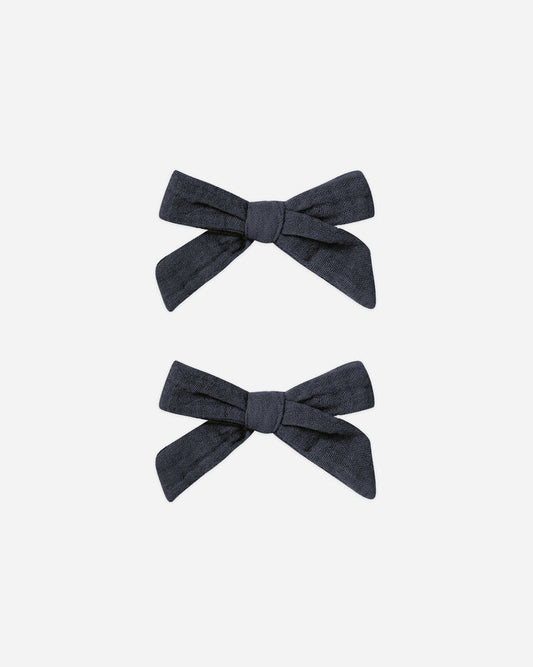 Bows Clips, Set Of 2 | Navy | Rylee & Cru