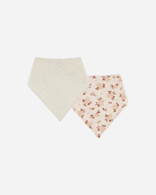 Scarf Bib Set | Harvest Rose, Natural | Rylee + Cru