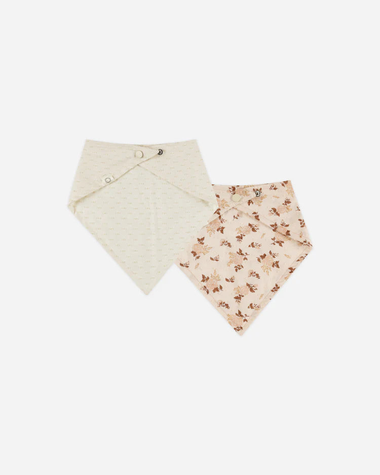 Scarf Bib Set | Harvest Rose, Natural | Rylee + Cru