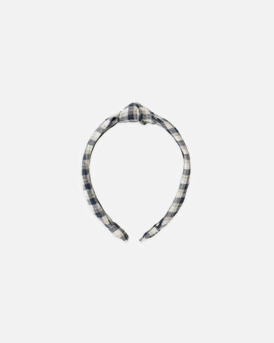 Knotted Headband | Navy Check | Rylee & Cru
