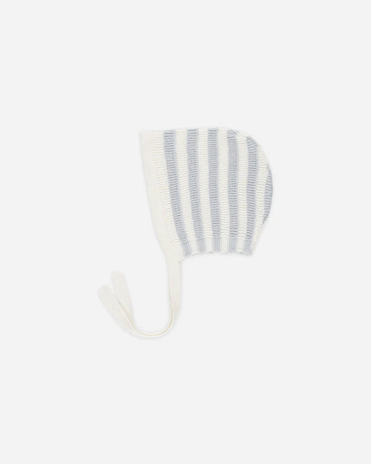 Knit Bonnet | Light Blue Stripe | Rylee & Cru