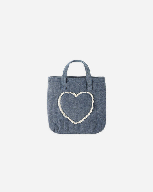Quilted Tote Bag | Indigo Denim | Rylee & Cru