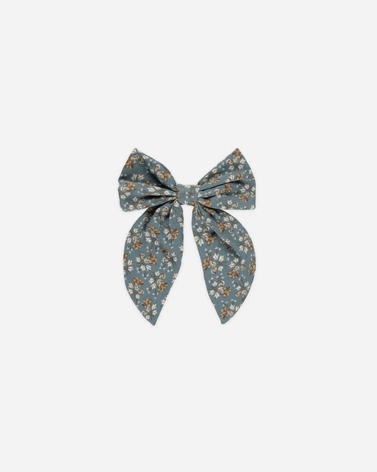 Oversized Bow | Blue Floral | Rylee & Cru