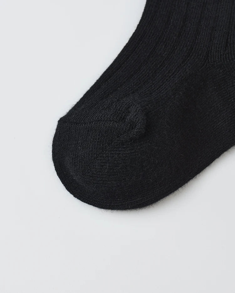 Ribbed Socks | Black, Antique | Rylee & Cru