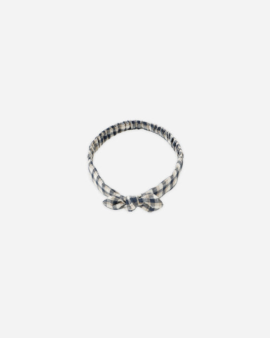 Baby Bow Headband | Navy Check | Rylee & Cru