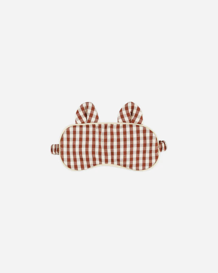 Sleep Mask | Brick Gingham | Rylee & Cru