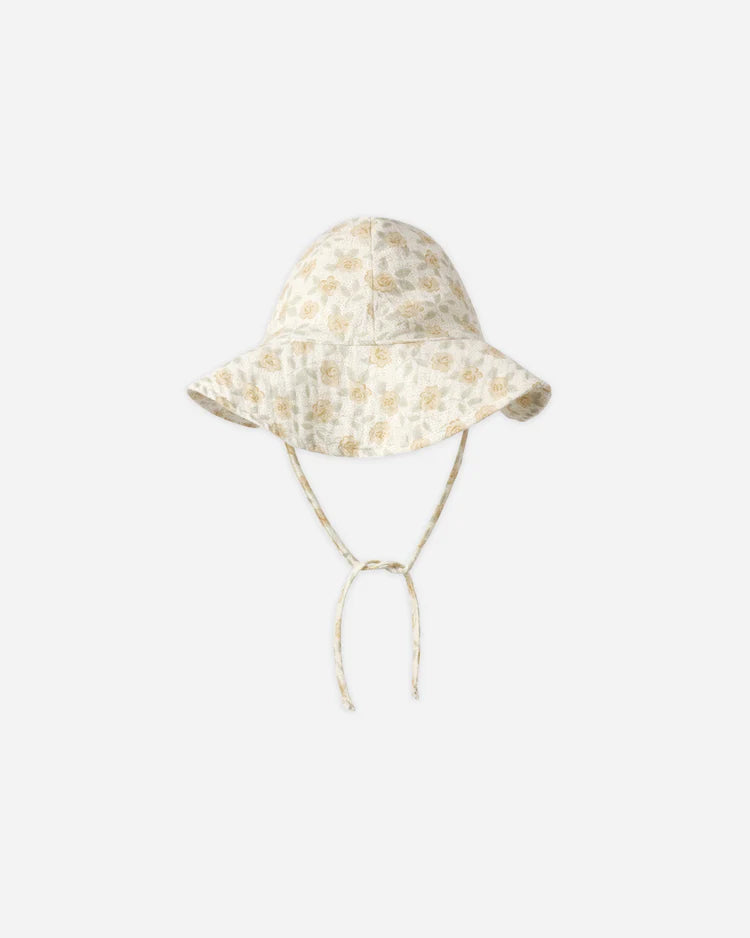 Floppy Sun Hat | Yellow Floral | Rylee & Cru