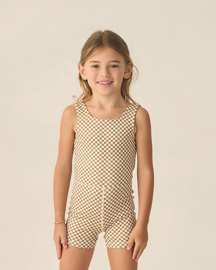 Malibu Bodysuit | Ocre Check | Rylee & Cru