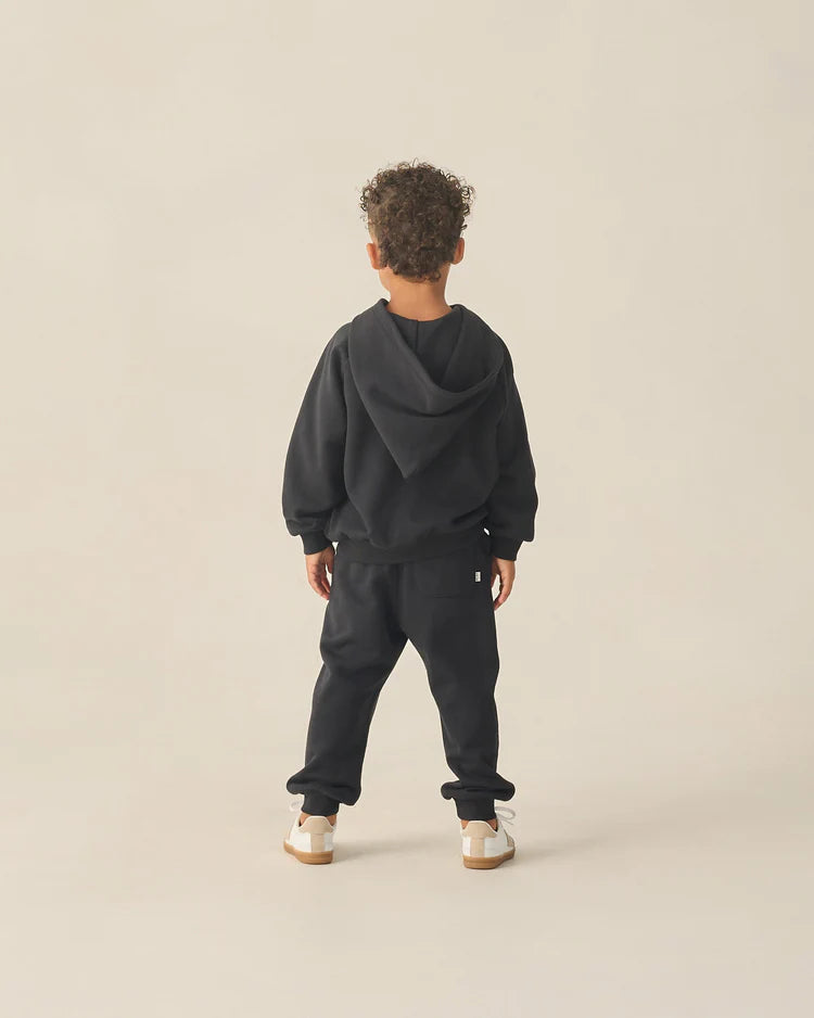 Zip Raglan Hoodie | Black | Rylee & Cru