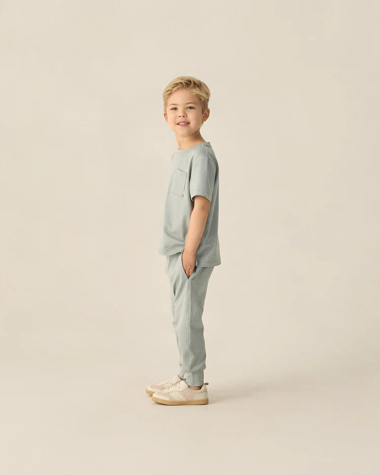 Cove Essential Pocket Tee | Heathered Sea Green | Rylee & Cru