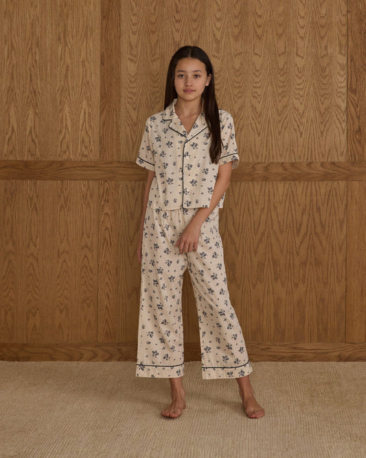 Teen Woven Pajama Set | Blue Floral | Rylee & Cru