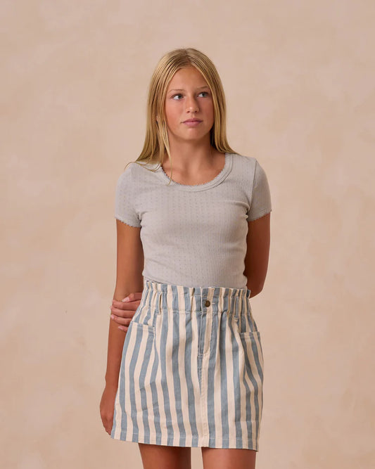 Pointelle Tee | Seafoam | Rylee & Cru