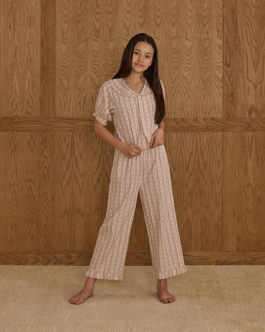 Teen Ruffle Pajamas | Candy Cane Stripe | Rylee & Cru