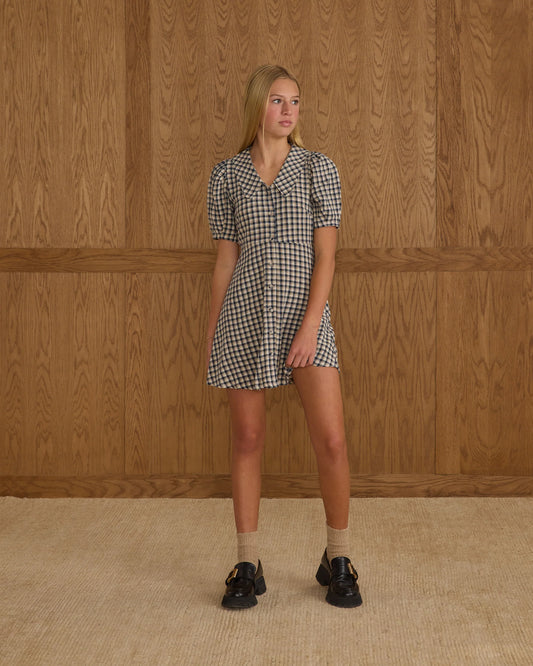 Teen Del Mar Dress | Navy Check | Rylee & Cru