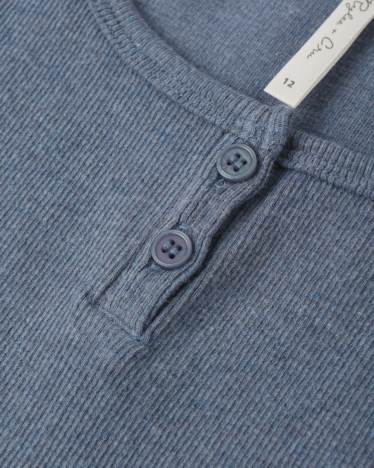 Teen Ribbed Tank | Heathered Marine | Rylee & Cru