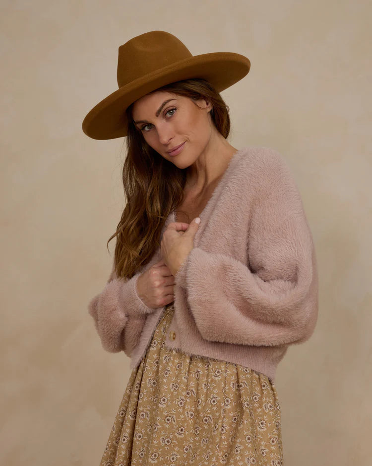 Fuzzy Cardigan | Blush | Rylee & Cru